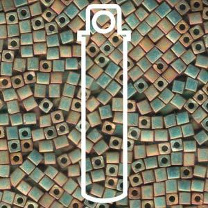 Miyuki Cubes - Opaque Khaki 3 mm, 20 gram Miyuki