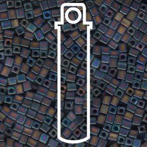 Miyuki Cubes - Matt Black AB 3 mm, 20 gram Miyuki