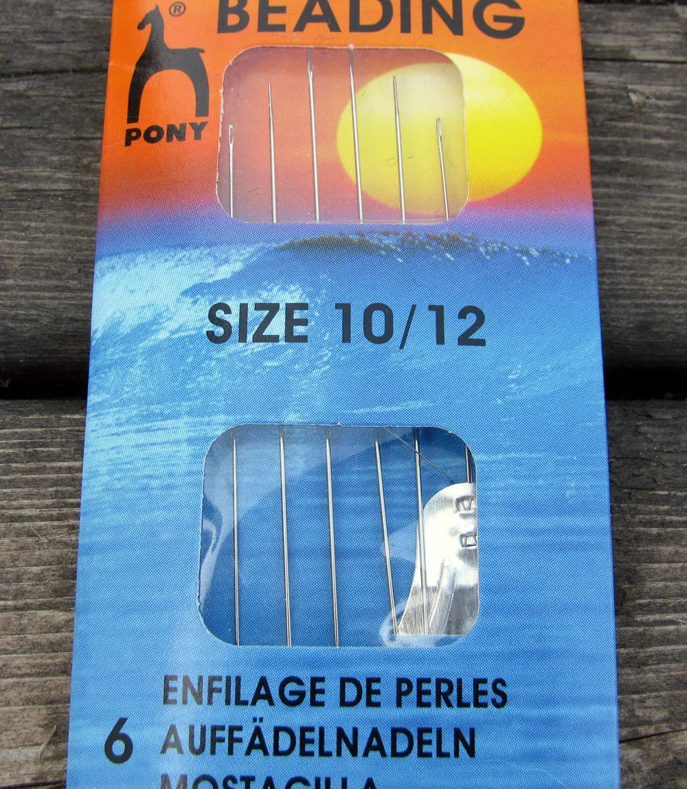 Pärlnålar - Pony Beading Needle, nr 10 och 12, 6-pack Pony Beading