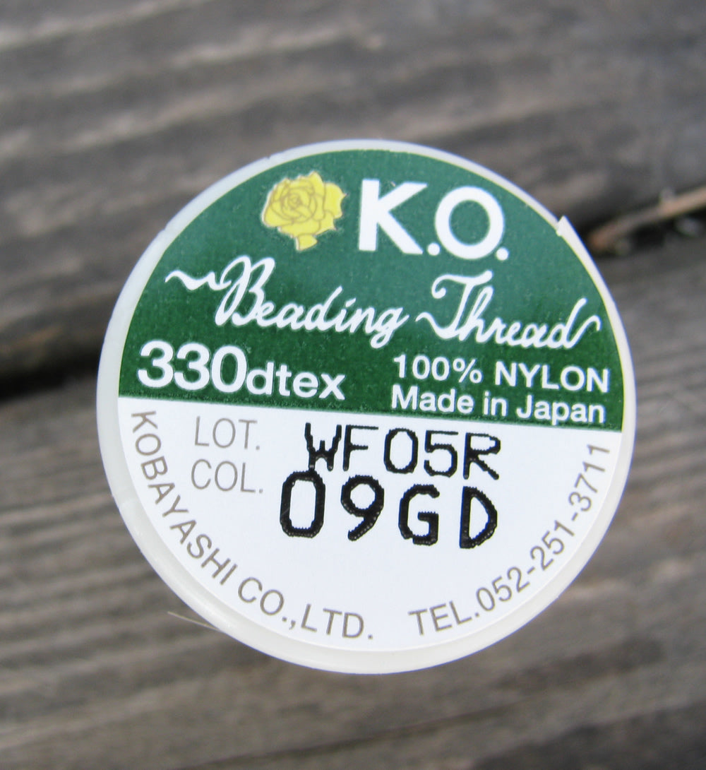 K.O Pärltråd - Gold, 1 Rulle K.O Beading Thread