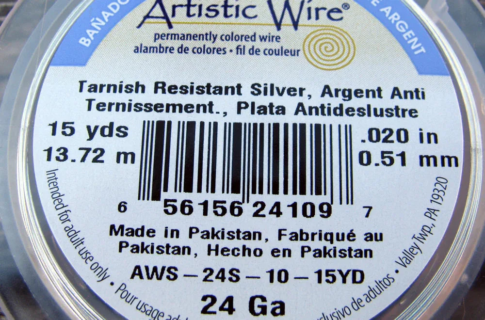 Artistic Wire 24 Ga - Silver Pläterad, Non Tarnish, 1 Rulle Artistic wire