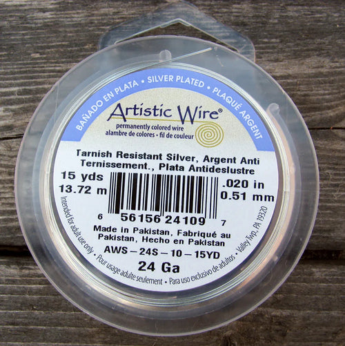 Artistic Wire 24 Ga - Silver Pläterad, Non Tarnish, 1 Rulle Artistic wire
