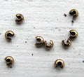 Klämtäckare Bronsfärgad - 3 mm 10-pack Grekisk Metall