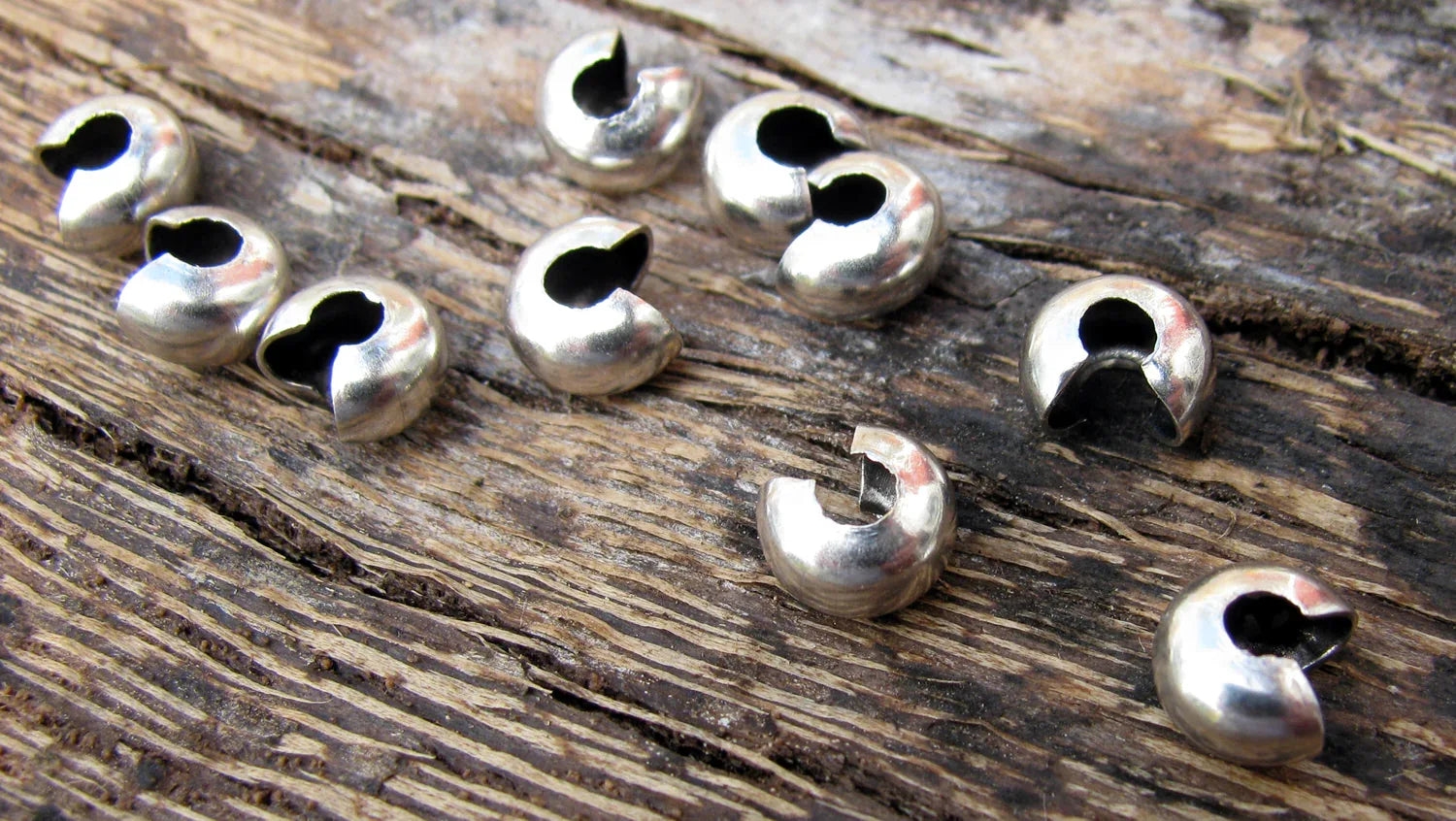 Klämtäckare Silverfärgad - 5mm 10-pack Grekisk Metall