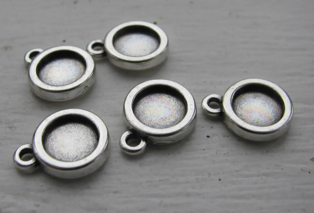 Ramberlock silverpläterad - Enkel rund 7mm, 1 styck Grekisk Metall