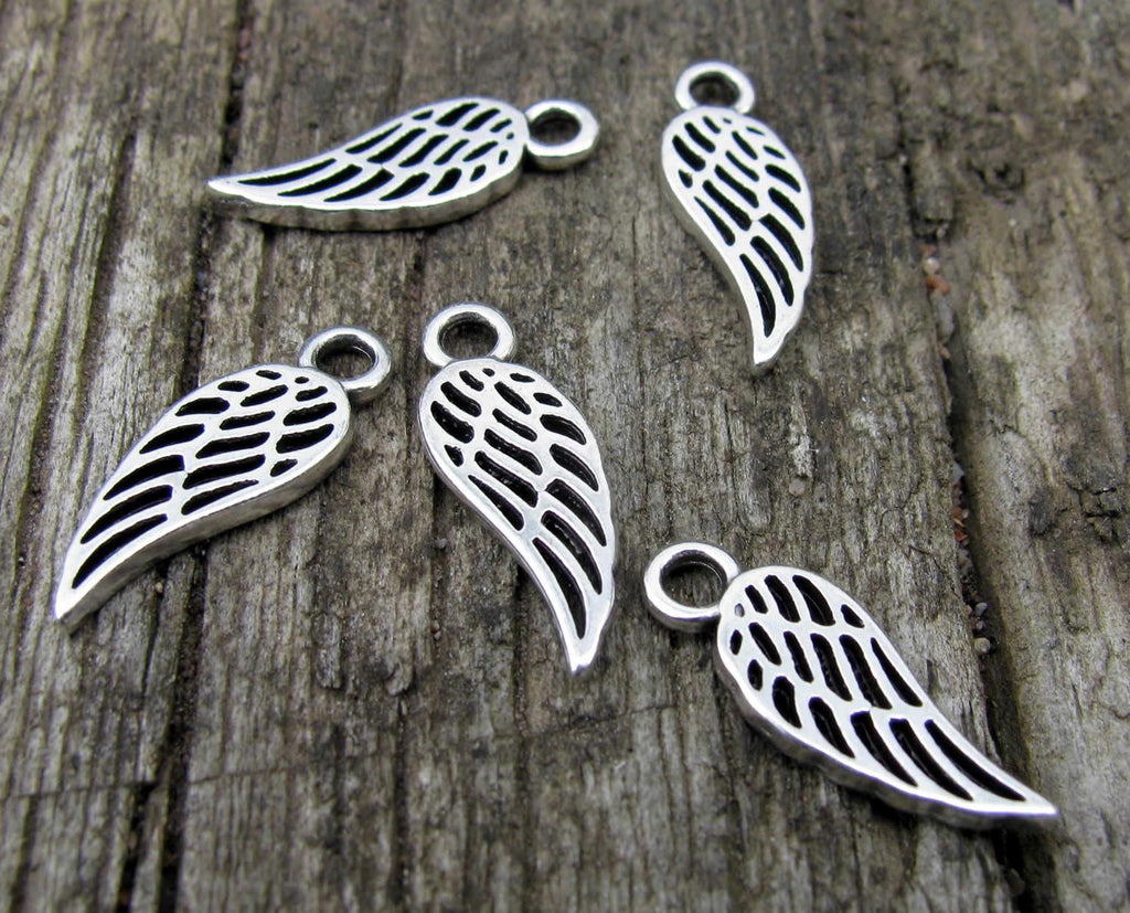 Berlock Silverfärgad - Liten vinge, 5-pack Grekisk Metall