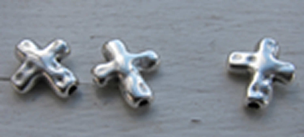 Mellandel Silverfärgad Kors, 3-Pack Grekisk Metall