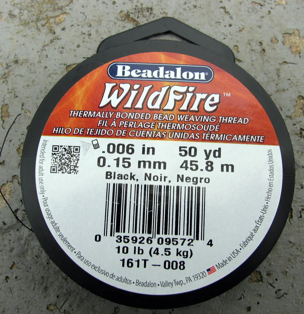Wildfire 0,06 - Svart, 50 yards Beadalon