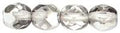 Tjeckiska Firepolish - Crystal Half Silver 6mm, 25-pack Hilmas Pyssel
