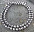 Tjeckiska Vaxade Glaspärlor - Silver 8mm, 1 sträng Hilmas Pyssel