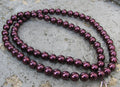 Tjeckiska vaxade glaspärlor - Burgundy 6mm, 1 sträng Hilmas Pyssel
