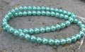 Tjeckiska vaxade glaspärlor - Aqua 6mm, 1 sträng Hilmas Pyssel