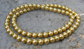 Tjeckiska vaxade glaspärlor - Gold 6mm, 1 sträng Hilmas Pyssel