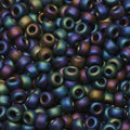 Miyuki Seed Beads - Matte Black AB 6/0, 10 gram Miyuki
