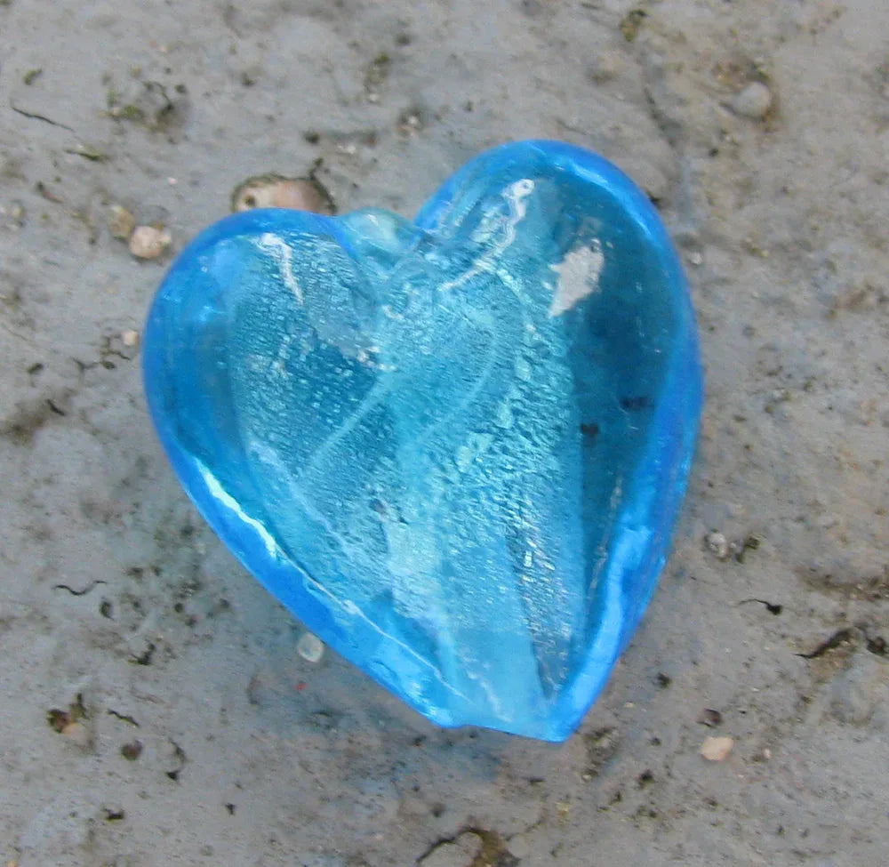 Silverfoil Hjärtan - Ljusblå 15mm, 1 Styck Hilmas Pyssel