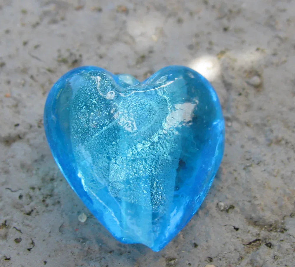 Silverfoil Hjärtan - Ljusblå 15mm, 1 Styck Hilmas Pyssel