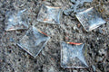 Flatbacks cabochoner - Kvadrat, klart glas, 25 mm, 10-pack Hilmas Pyssel
