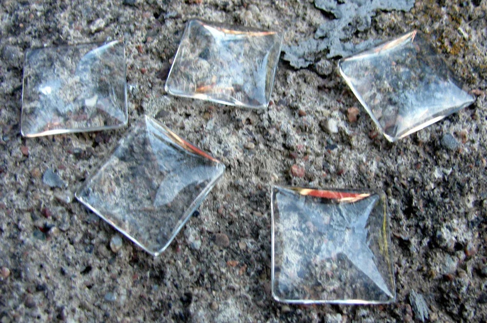 Flatbacks cabochoner - Kvadrat, klart glas, 25 mm, 10-pack Hilmas Pyssel