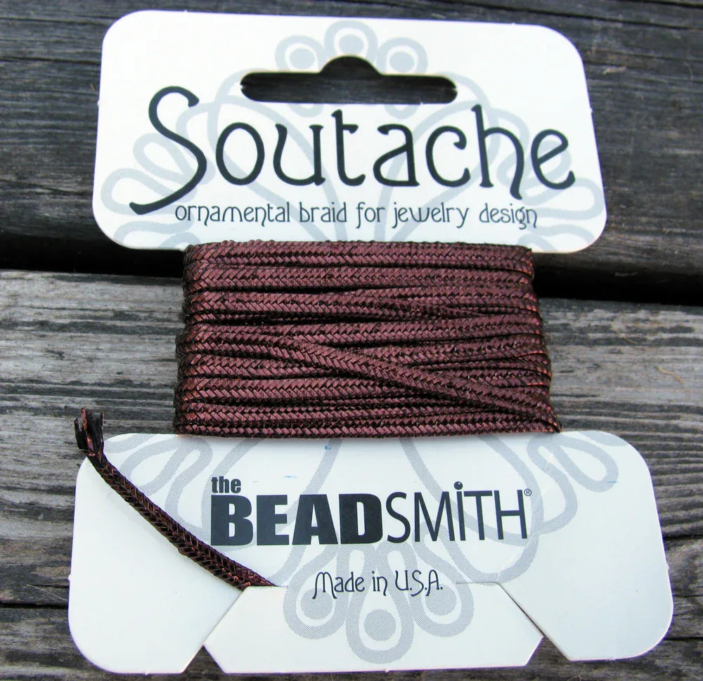 Soutache band - Metallic Brons, 1 förpackning (3 yards) Beadsmith
