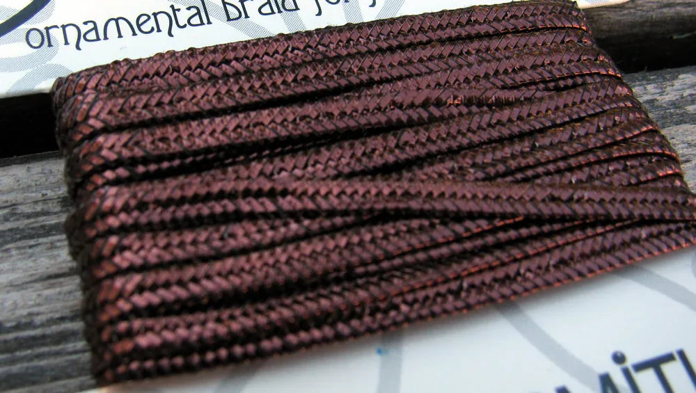Soutache band - Metallic Brons, 1 förpackning (3 yards) Beadsmith