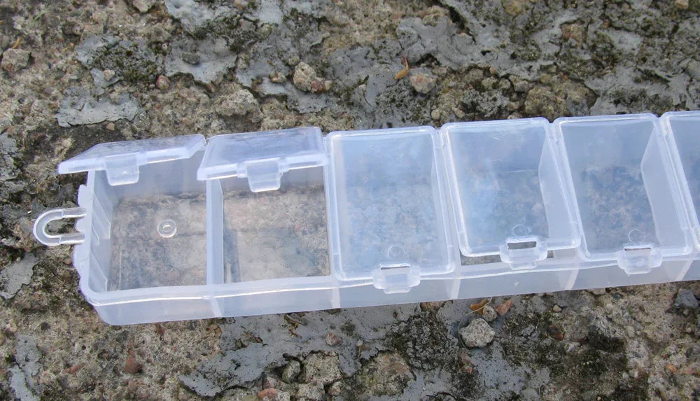 Pärlförvaring - Avlång ask med 7 fack (2 styck) Hilmas Pyssel