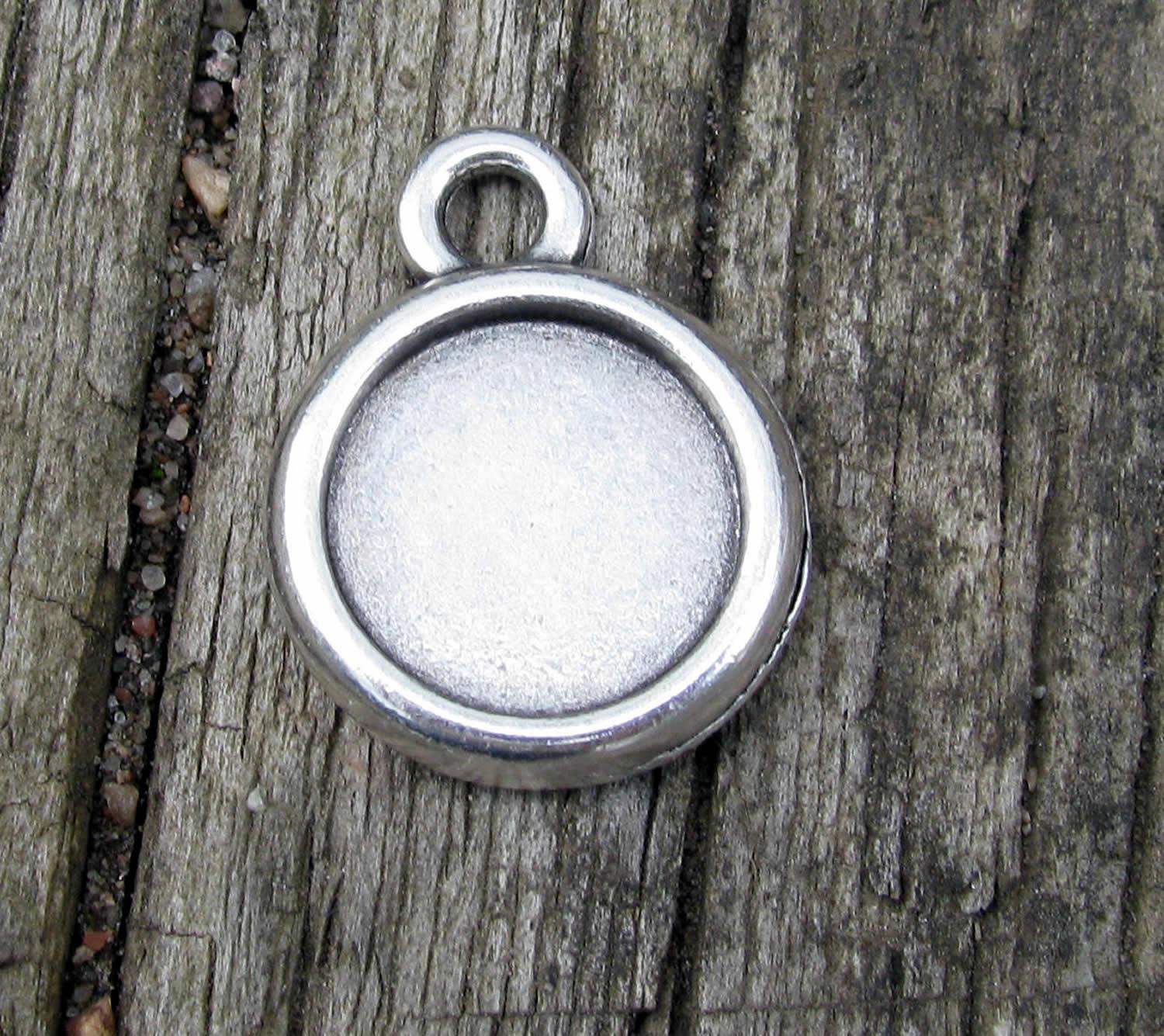Ramberlock silverfärgad - Rund stilren 12mm, 1 styck Grekisk Metall