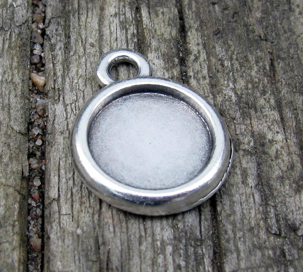 Ramberlock silverfärgad - Rund stilren 12mm, 1 styck Grekisk Metall