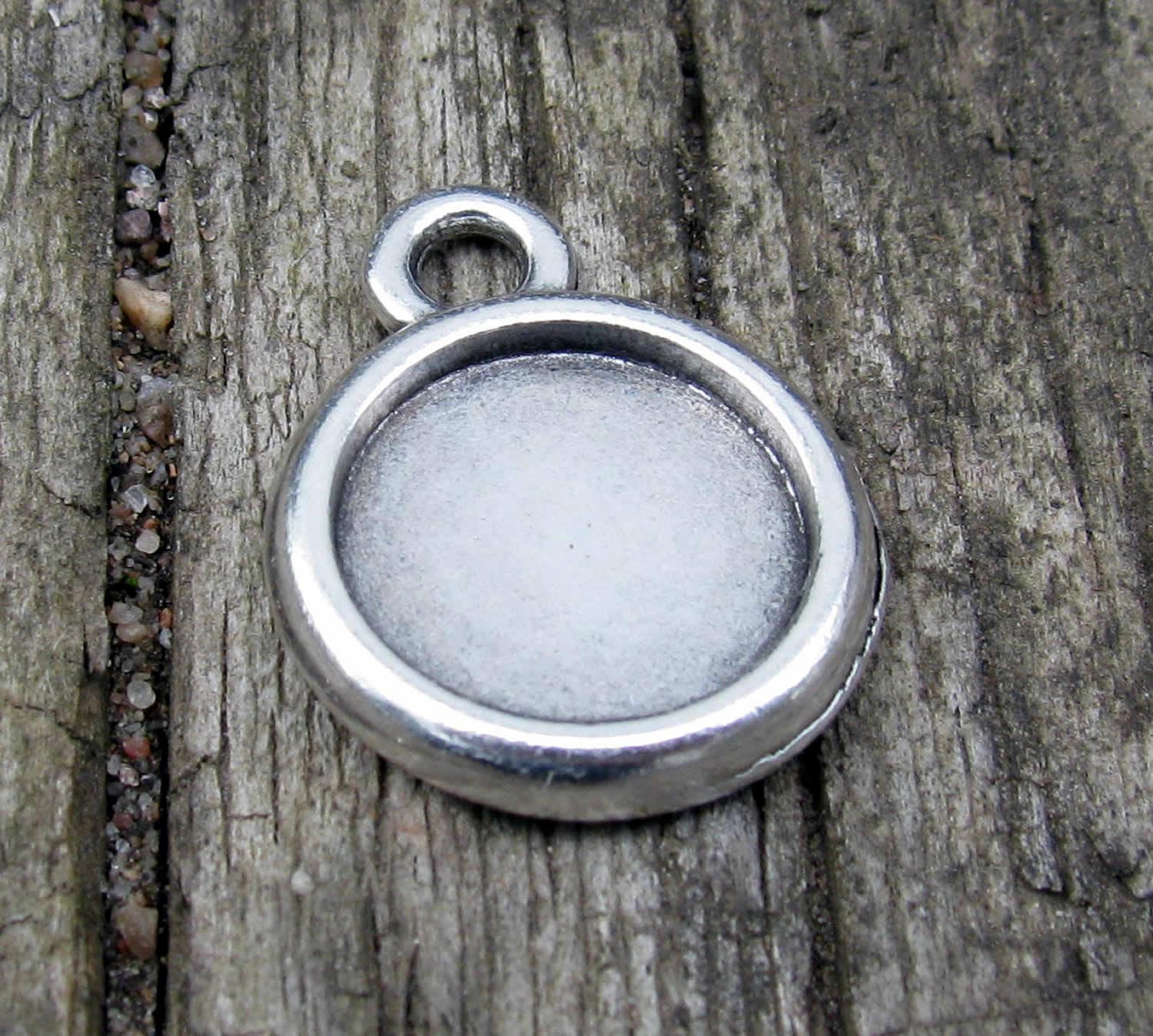 Ramberlock silverfärgad - Rund stilren 12mm, 1 styck Grekisk Metall
