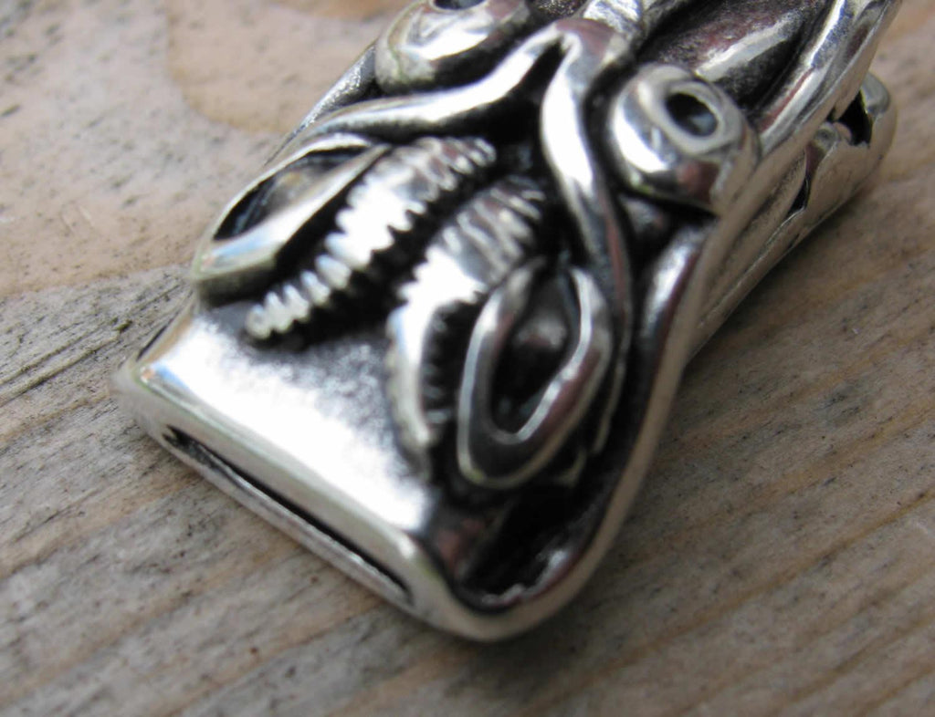 Magnetlås Silverfärgat - Drake för Bredare Band, 1 Set Grekisk Metall