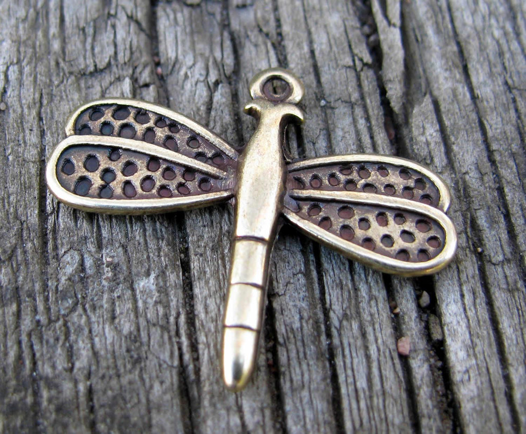 Berlock Bronsfärgad - Slända 28x25mm, 1 styck Grekisk Metall