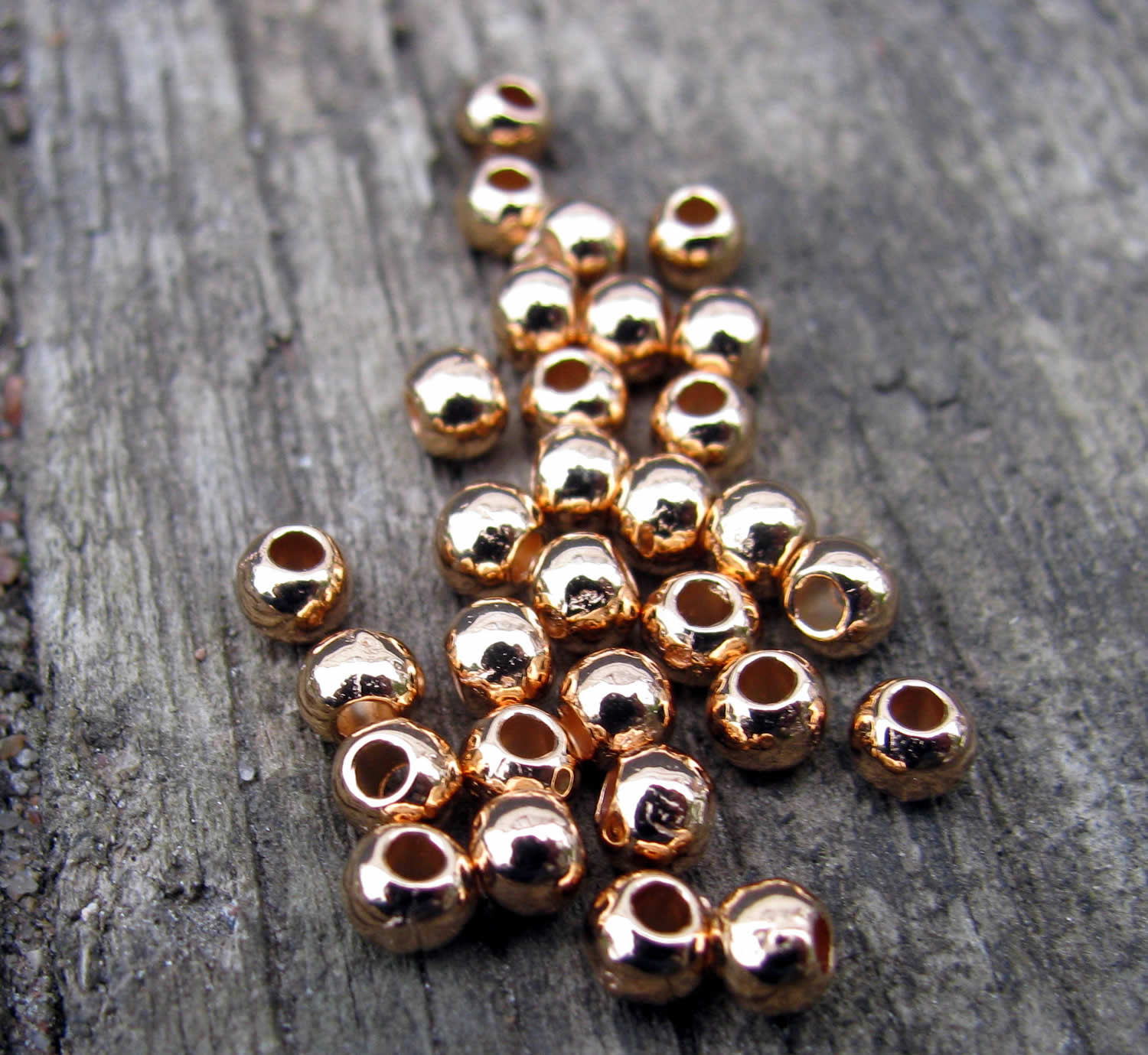 Mellandel Roséguld-färgad - Rund 3 mm, 20-pack Grekisk Metall