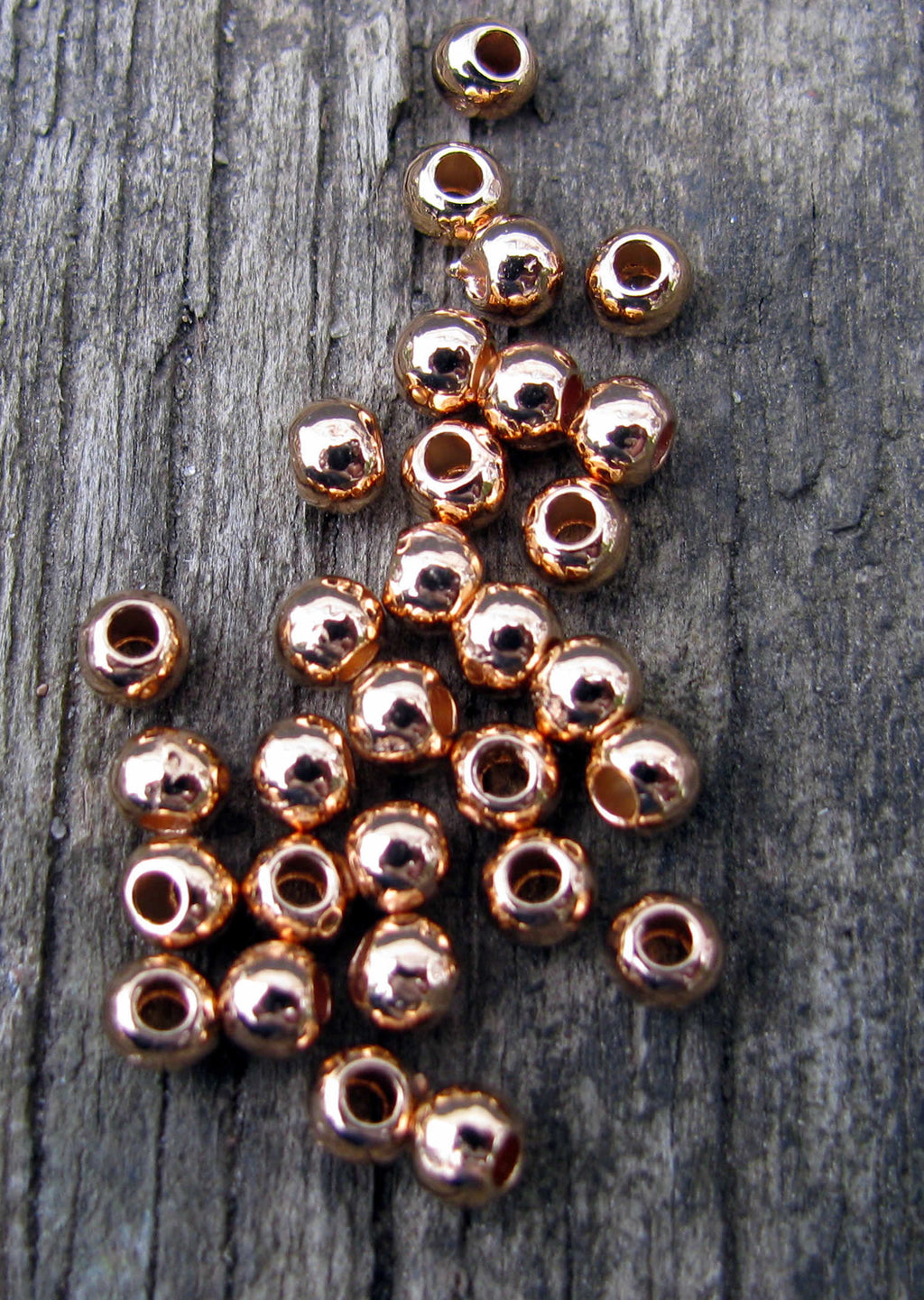 Mellandel Roséguld-färgad - Rund 3 mm, 20-pack Grekisk Metall