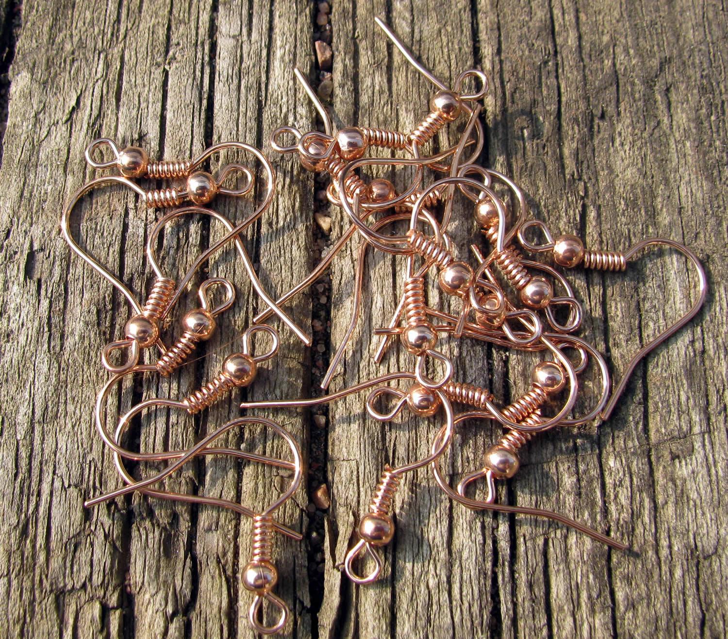 Örkrok 24K Roséguldpläterad - med kula 10-pack Grekisk Metall