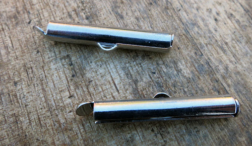 Avslut Silverfärgad - Slide tube 26mm 2-pack Grekisk Metall