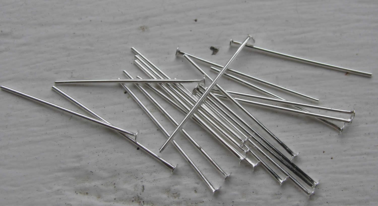 Hattpinnar Silverfärgad - 25mm, 125-pack Grekisk Metall