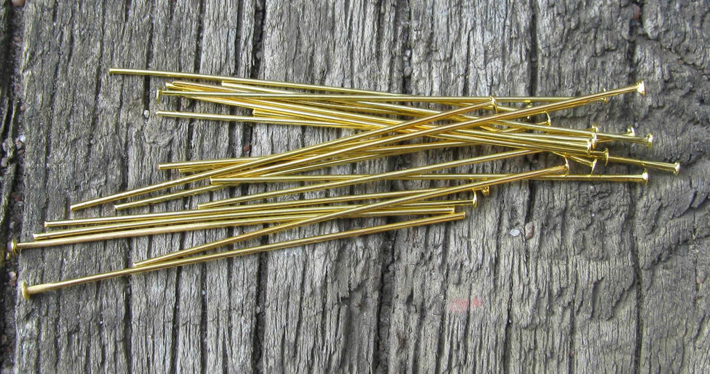 Hattpinnar Guldfärgade - 50mm, 50-pack Grekisk Metall