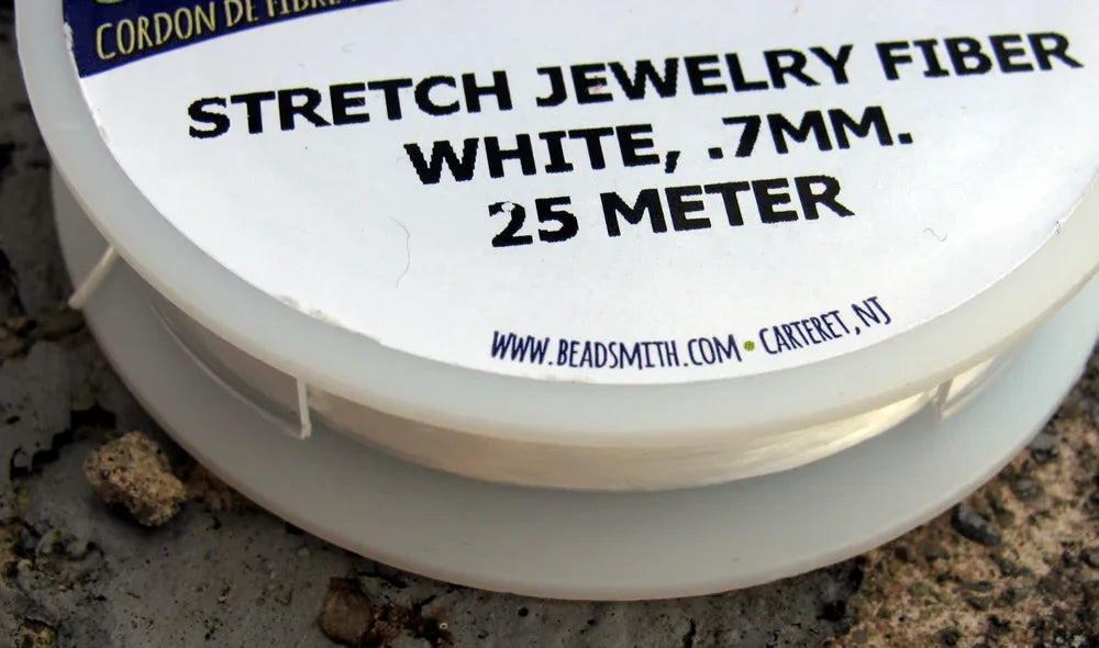 Opelon Elastisk Tråd - Vit 0,7mm, 1 Rulle Beadsmith