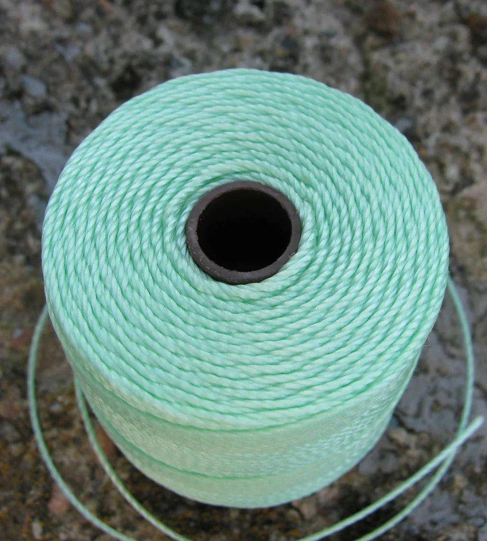 S- Lon bead cord - Pastel Mint Green, 1 rulle Hilmas Pyssel