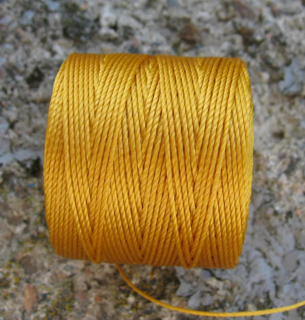 S- Lon bead cord - Light Gold, 1 rulle Hilmas Pyssel