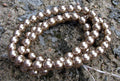 Tjeckiska vaxade glaspärlor - Champagne 8mm, 1 sträng Hilmas Pyssel