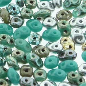 SuperDuo - African Turquoise, 10 gram Matubo