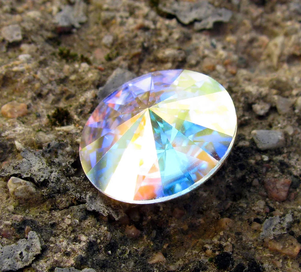 Swarovski Rivoli Crystals - Crystal AB 14mm, 1 styck Swarovski