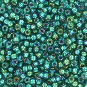 Miyuki Seed Beads - Silverlined Emerald AB 11/0, 10 Gram Miyuki