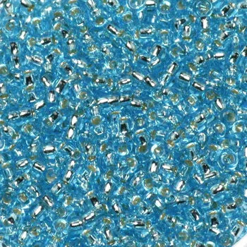 Miyuki Seed Beads - Silverlined Aqua 11/0, 10 Gram Miyuki
