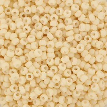 Miyuki Seed Beads - Matt Dark Cream 11/0, 10 gram Miyuki