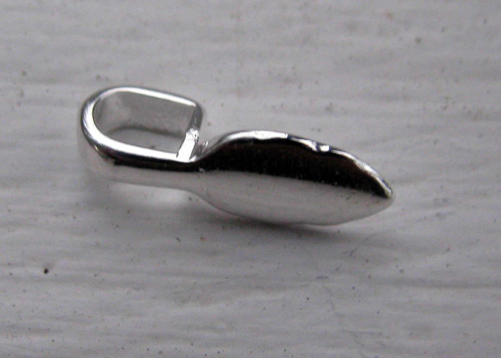 Bakstycke silverfärgad - Fäste till hängsmycke, 1 styck Hilmas Pyssel