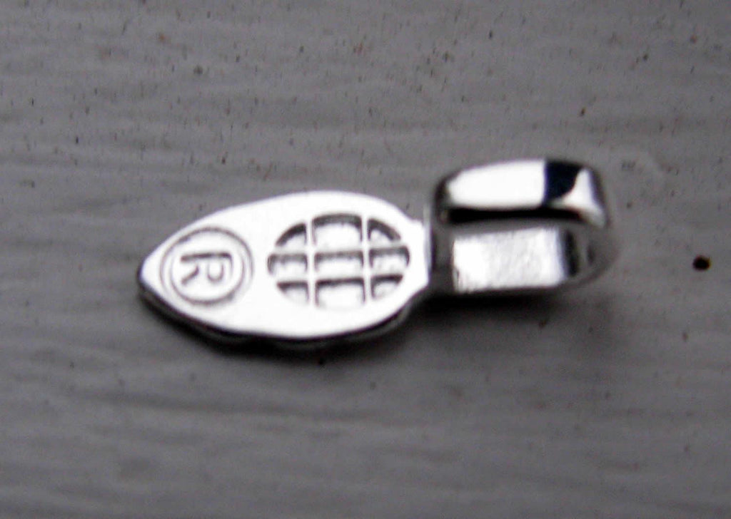 Bakstycke silverfärgad - Fäste till hängsmycke, 1 styck Hilmas Pyssel