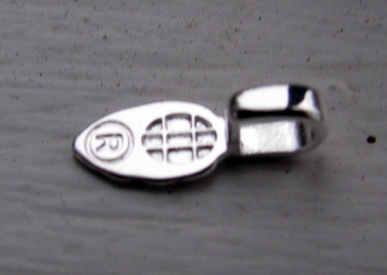 Bakstycke silverfärgad - Fäste till hängsmycke, 1 styck Hilmas Pyssel