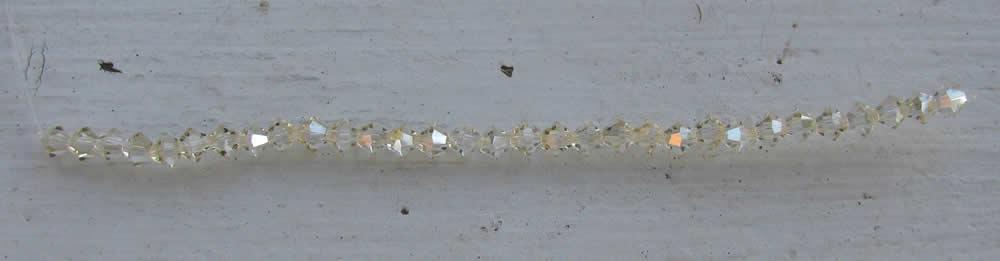 Tjeckiska MC Bicone - Crystal Blond Flare 4 mm, 1 sträng Preciosa