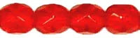Tjeckiska Firepolish - Lt Siam Ruby, 4 mm, 50-pack Hilmas Pyssel